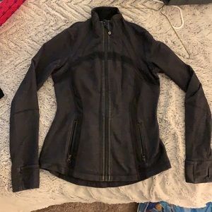 Charcoal great size 8 lulu zip running jacket